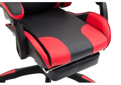 Fauteuil de bureau Ignite, similicuir, noir/rouge