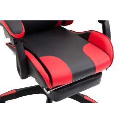 Fauteuil de bureau Ignite, similicuir, noir/rouge