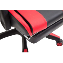 Fauteuil de bureau Ignite, similicuir, noir/rouge