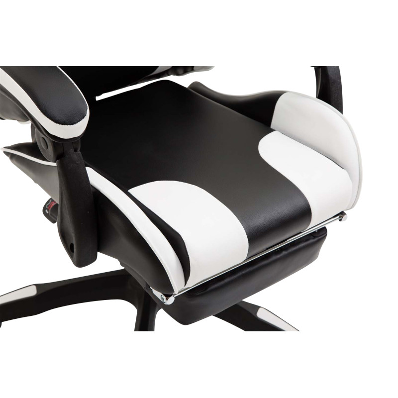 Fauteuil de bureau Ignite, similicuir, noir et blanc