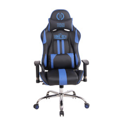 Fauteuil de bureau Limit XM en similicuir noir/bleu