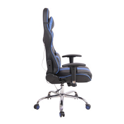 Fauteuil de bureau Limit XM en similicuir noir/bleu