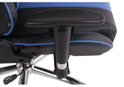 Fauteuil de bureau Limit XM en similicuir noir/bleu