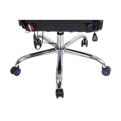 Fauteuil de bureau Limit XM en similicuir noir/bleu
