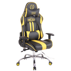 Chaise de bureau Limit XM en similicuir noir/jaune