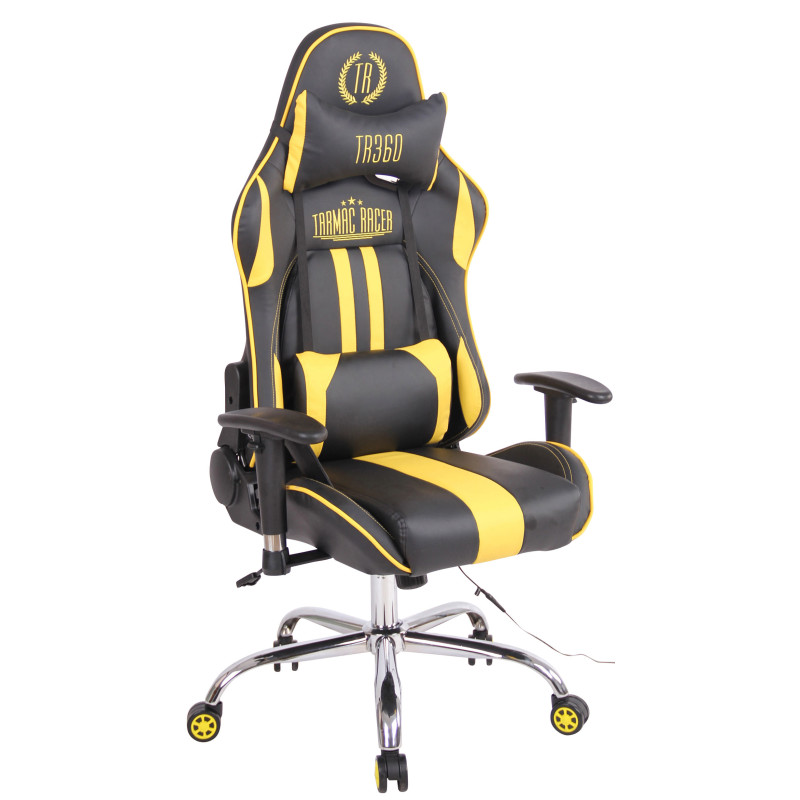 Chaise de bureau Limit XM en similicuir noir/jaune