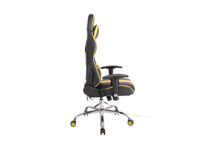 Silla Gamer Masajeante Limit XM Negro/amarillo