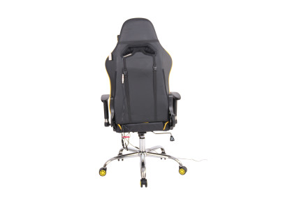 Silla Gamer Masajeante Limit XM Negro/amarillo