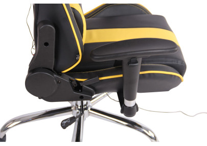 Silla Gamer Masajeante Limit XM Negro/amarillo