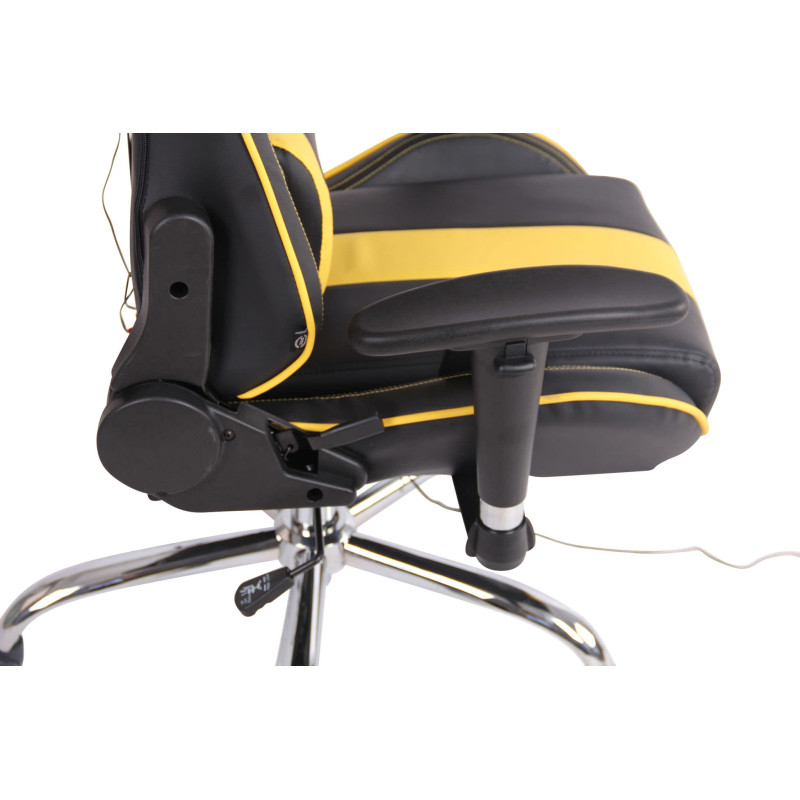 Chaise de bureau Limit XM en similicuir noir/jaune