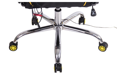 Silla Gamer Masajeante Limit XM Negro/amarillo