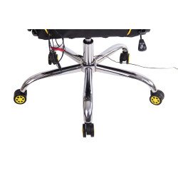 Sedia Ufficio Massaggiante Limit XM In Similpelle Nero/giallo