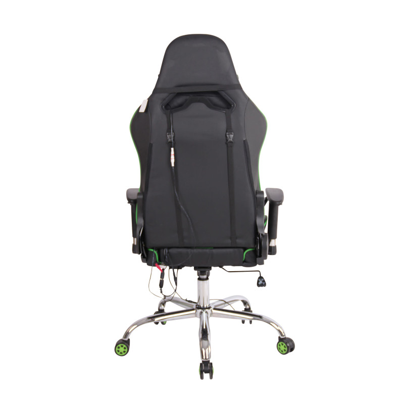 Fauteuil de bureau Limit XM, similicuir, noir/vert
