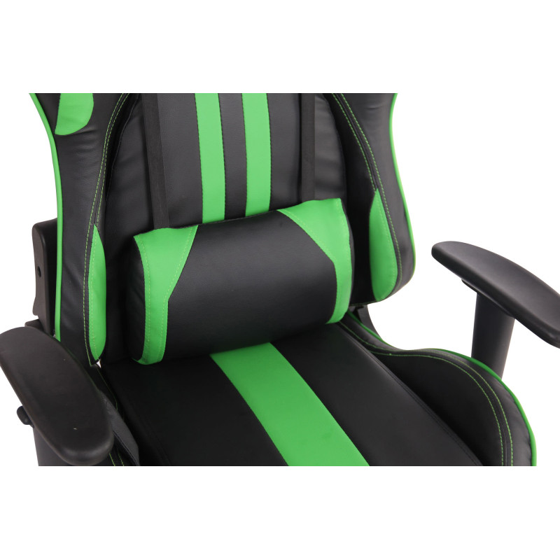 Fauteuil de bureau Limit XM, similicuir, noir/vert