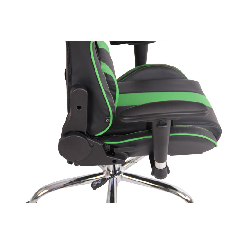 Fauteuil de bureau Limit XM, similicuir, noir/vert