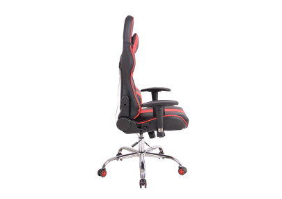 Fauteuil de bureau Limit XM en similicuir noir/rouge