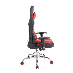 Fauteuil de bureau Limit XM en similicuir noir/rouge