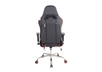 Fauteuil de bureau Limit XM en similicuir noir/rouge