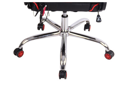 Fauteuil de bureau Limit XM en similicuir noir/rouge