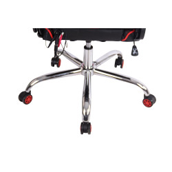 Fauteuil de bureau Limit XM en similicuir noir/rouge