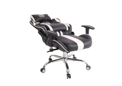 Fauteuil de bureau Limit XM en similicuir noir et blanc