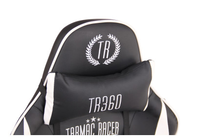 Fauteuil de bureau Limit XM en similicuir noir et blanc