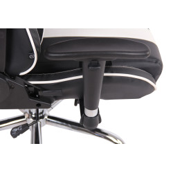 Fauteuil de bureau Limit XM en similicuir noir et blanc