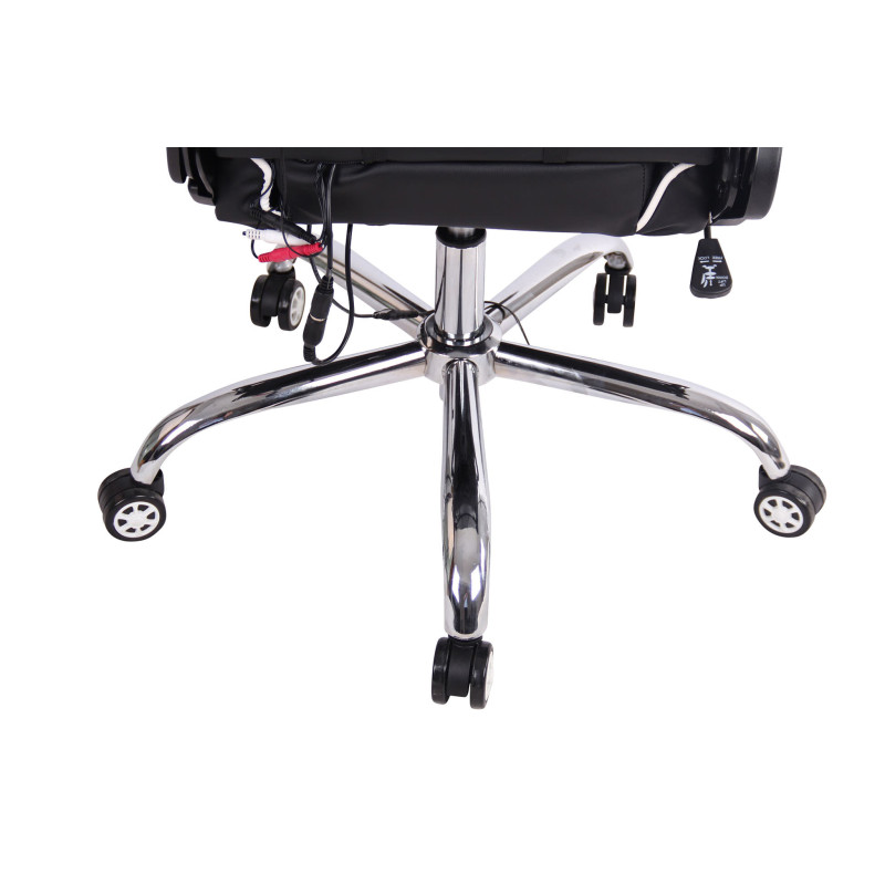 Fauteuil de bureau Limit XM en similicuir noir et blanc