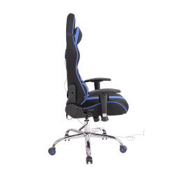 Chaise de bureau Limit XM en tissu noir/bleu