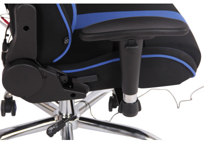 Chaise de bureau Limit XM en tissu noir/bleu