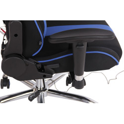 Chaise de bureau Limit XM en tissu noir/bleu