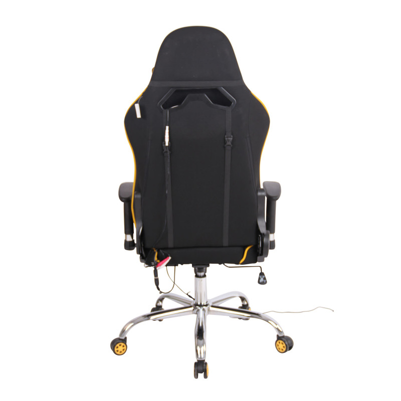 Silla Gamer Función Masaje Limit XM en Tela Negro/amarillo
