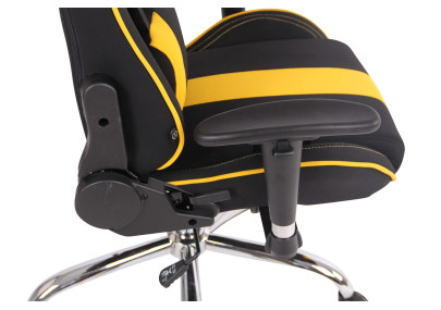 Chaise de bureau Limit XM en tissu noir/jaune