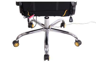 Chaise de bureau Limit XM en tissu noir/jaune