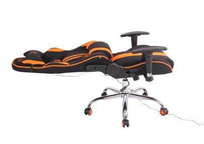 Chaise de bureau Limit XM en tissu noir/orange