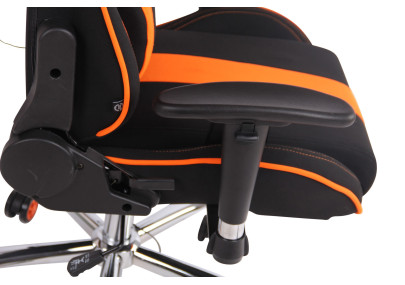 Chaise de bureau Limit XM en tissu noir/orange