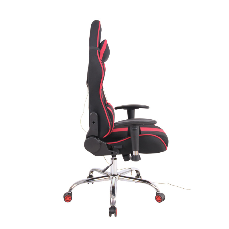Chaise de bureau Limit XM en tissu noir/rouge