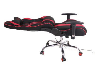 Silla Gamer Función Masaje Limit XM en Tela Negro/rojo