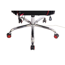 Chaise de bureau Limit XM en tissu noir/rouge