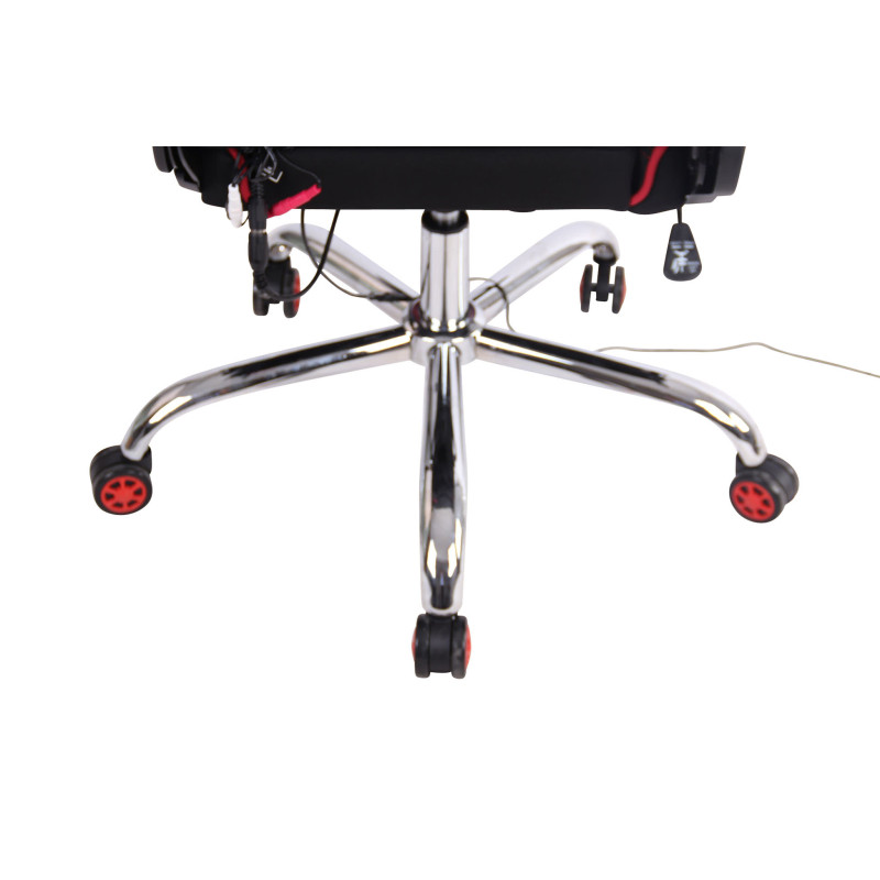 Chaise de bureau Limit XM en tissu noir/rouge