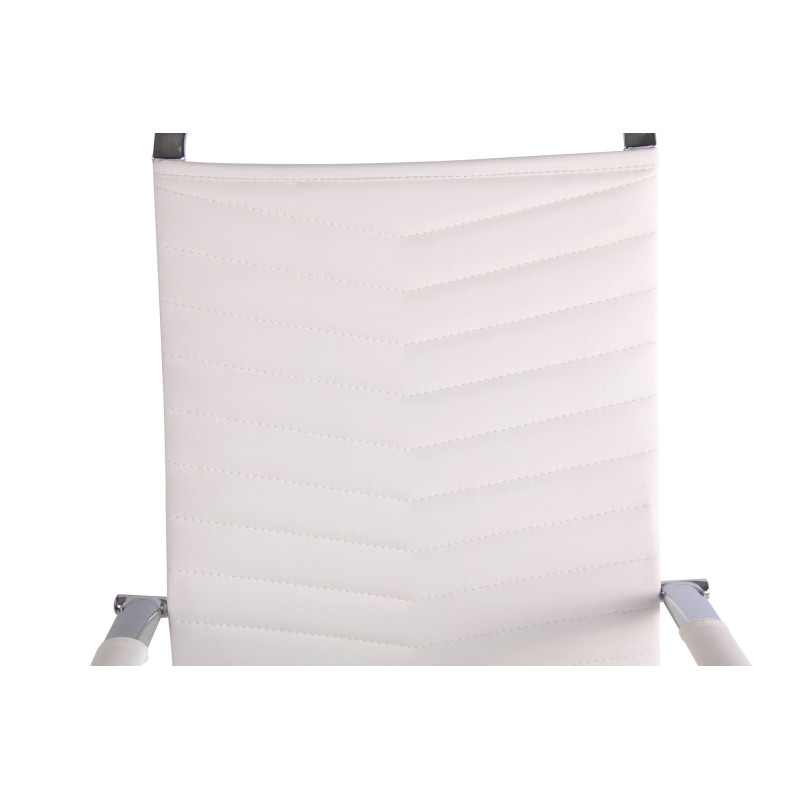 Silla De Oficina Batley Blanco,Simil cuero