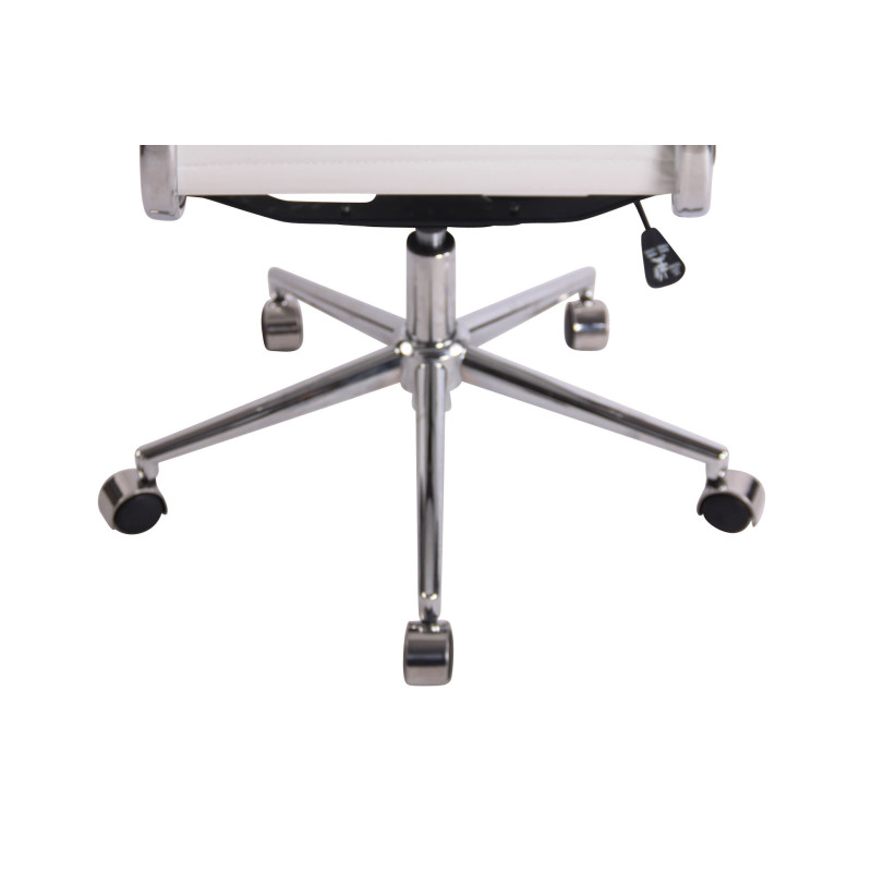 Chaise de bureau Batley, similicuir, blanche