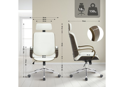 Silla De Oficina Dayton Blanco/gris