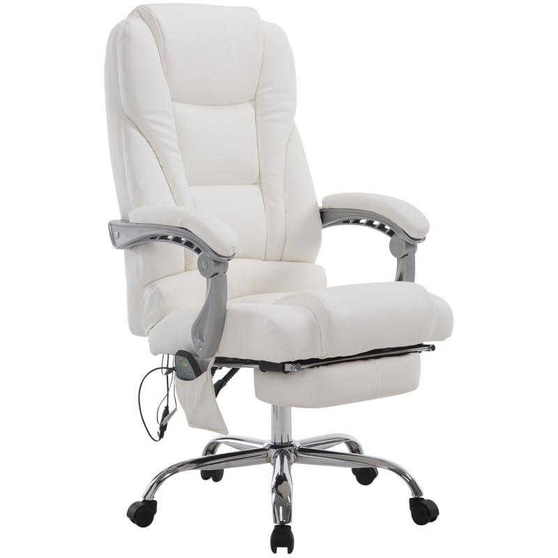 Fauteuil de bureau Pacific V2 blanc avec fonction massage