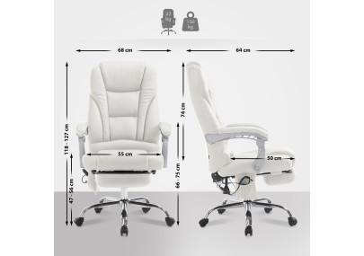 Silla De Oficina De Masaje Pacific V2 Blanco