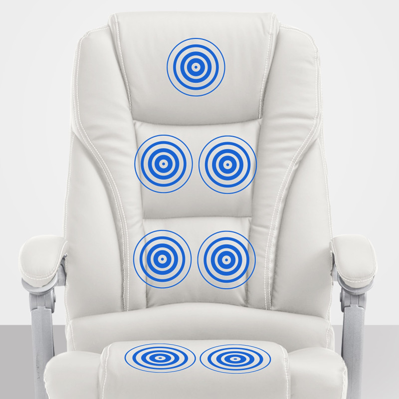 Fauteuil de bureau Pacific V2 blanc avec fonction massage