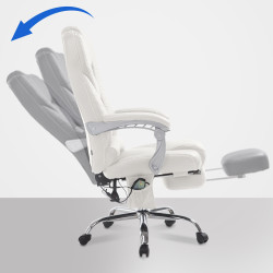 Fauteuil de bureau Pacific V2 blanc avec fonction massage