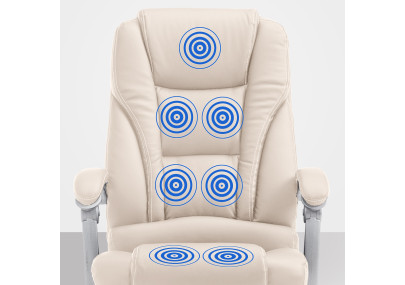 Fauteuil de bureau Pacific avec fonction massage V2 cr?me