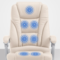 Fauteuil de bureau Pacific avec fonction massage V2 cr?me