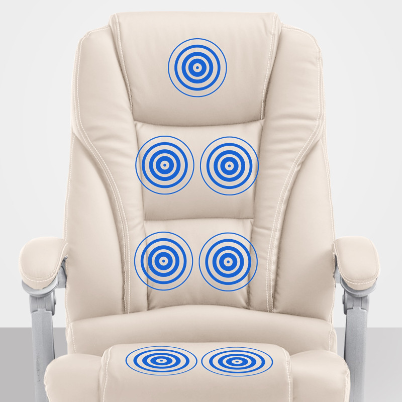 Fauteuil de bureau Pacific avec fonction massage V2 crème